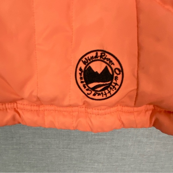 WindRiver Reversible Down Filled Puffer Vest Corduroy and Orange Sz Medium - Picture 4 of 13